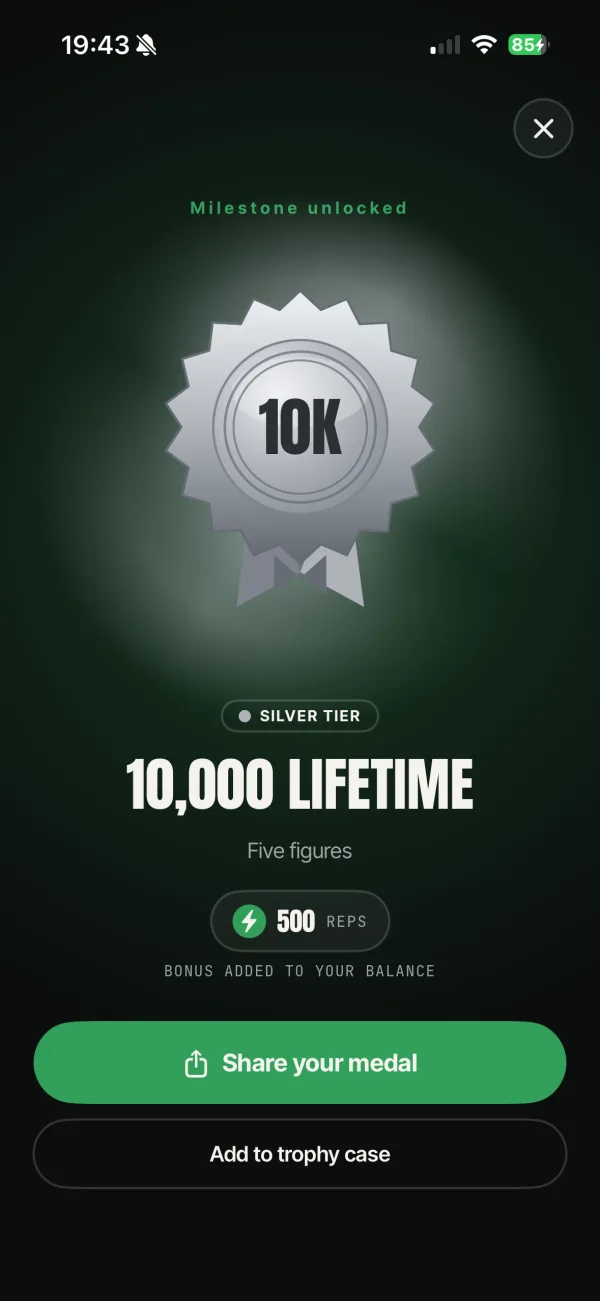 Milestone medal reveal