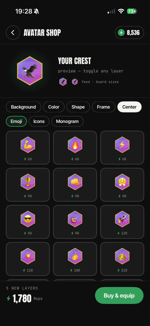 Avatar crest shop