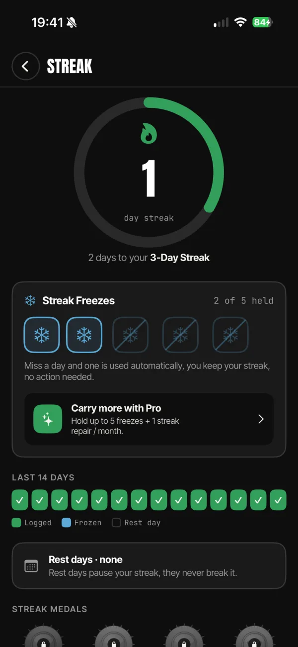 Streak screen